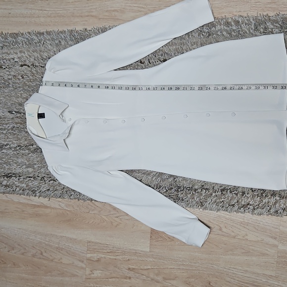 Collared Button-Front Mini Dress - Picture 3 of 5